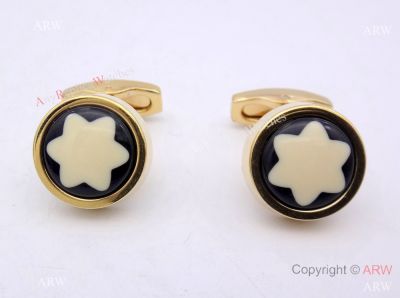 Fake Montblanc Cufflinks Yellow Gold Cuff link Wholesale